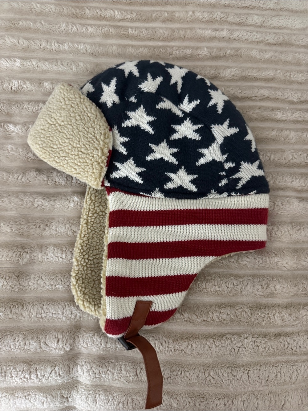 KBETHOS Kids Star & Stripe Trapper Hat - Red, White & Blue
